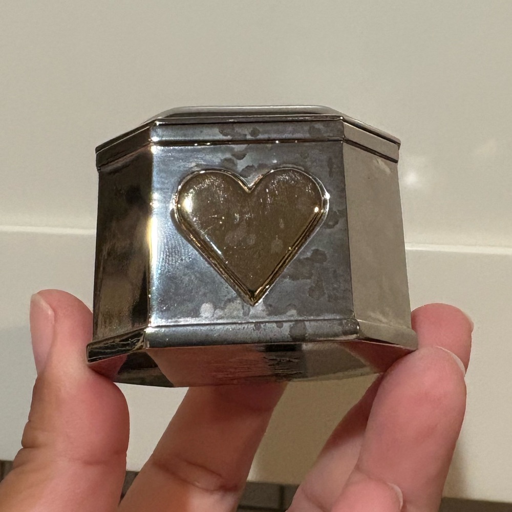Vintage Lenox Williamsburg Silver Plate Heart Trinket Box Kirk Stieff
